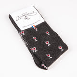 Les Epicuriens 2 - chaussettes homme - coton gris