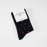 Les Saint Valentin - chaussette femme - coton noir