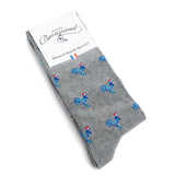Les Coqs - chaussettes homme - coton gris