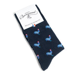 Les Coqs - chaussettes homme - coton marine