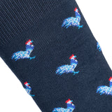 Les Coqs - chaussettes homme - coton marine