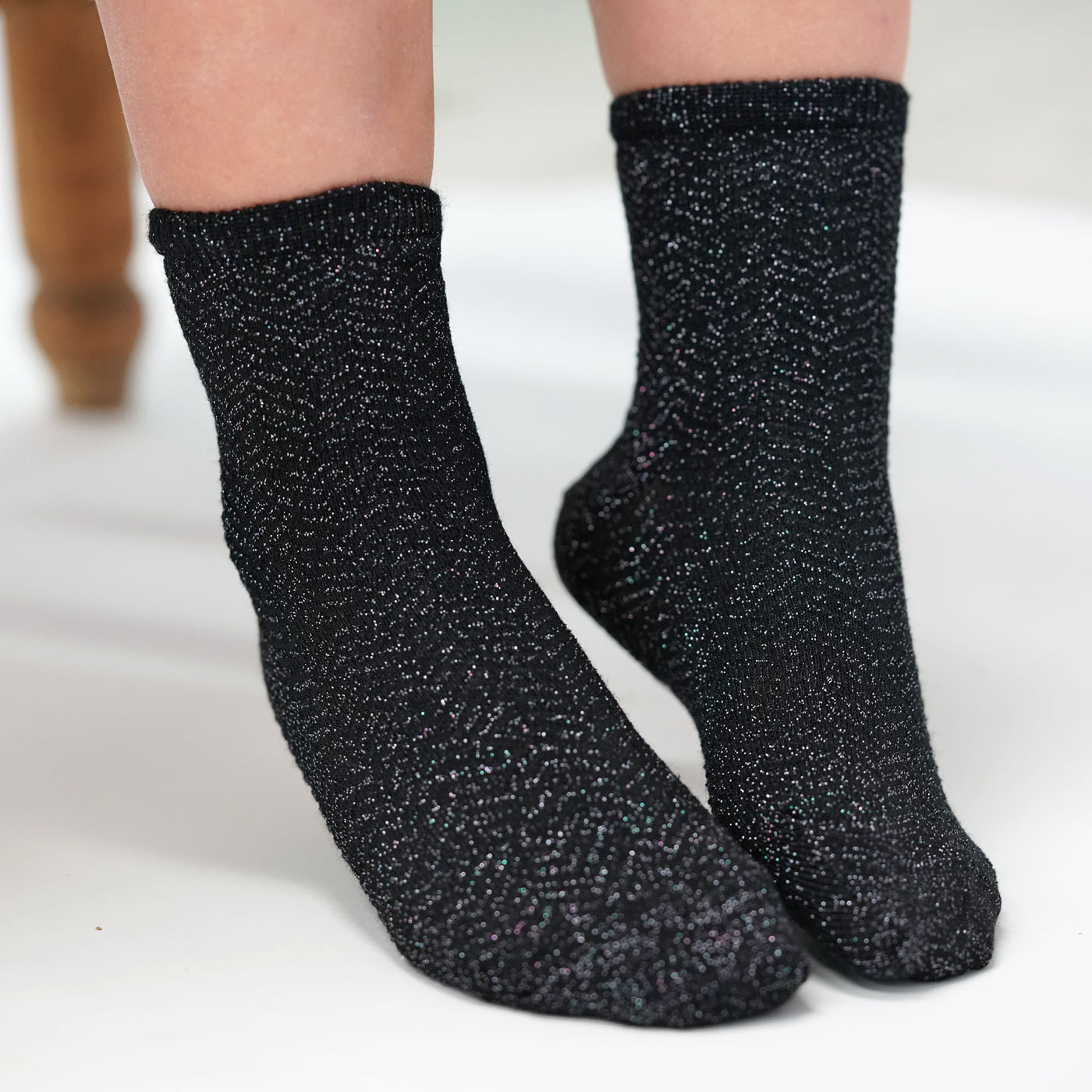 Les Chevrons - chaussette enfant - coton noir