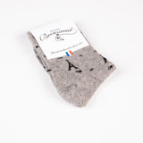 Les Tour Eiffel - chaussette enfant - coton gris