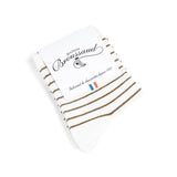 Les marinières - chaussettes femme - coton écru vert