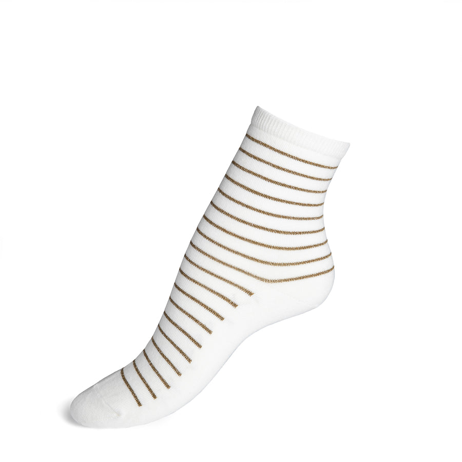 Les marinières - chaussettes femme - coton écru vert