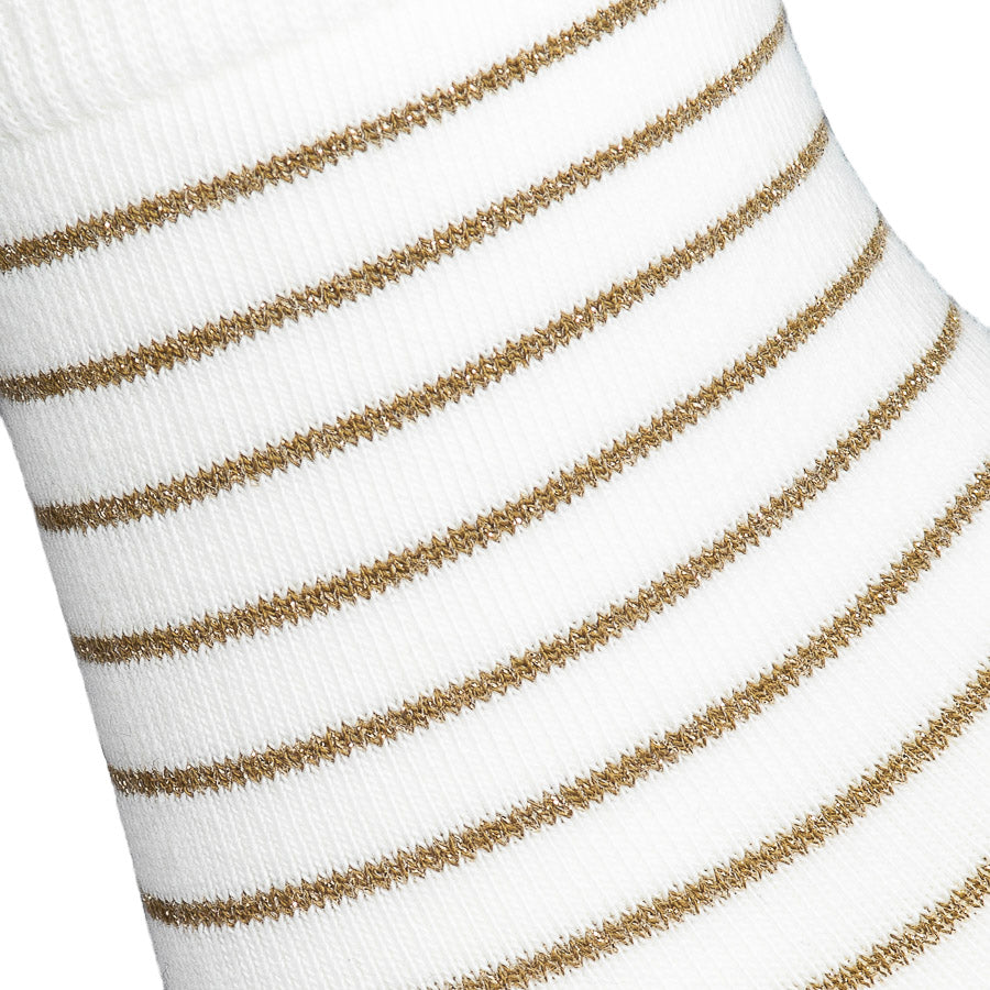 Les marinières - chaussettes femme - coton écru vert