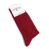 Les Mailles Piquées - chaussettes homme - coton bordeaux