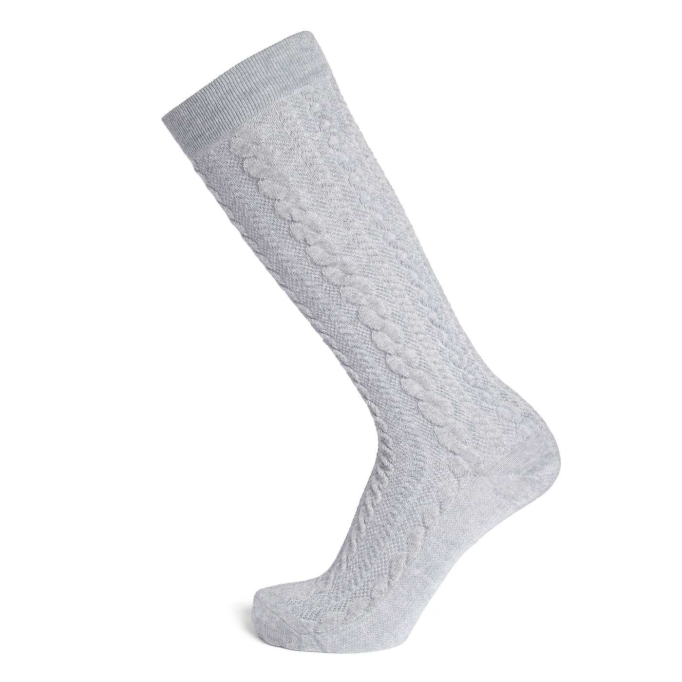 Torsades - mis-bas femme - laine gris