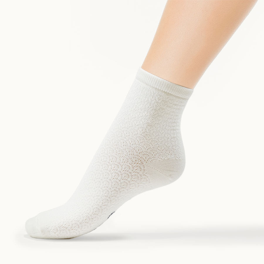 Maille Ajourée - chaussettes femme - laine écru