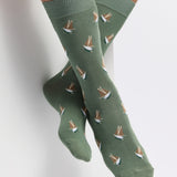 Armor-lux x Maison Broussaud sailboats - men's socks - khaki cotton
