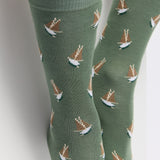 Armor-lux x Maison Broussaud sailboats - men's socks - khaki cotton