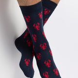 Armor-lux x Maison Broussaud lobster socks - men's socks - navy cotton