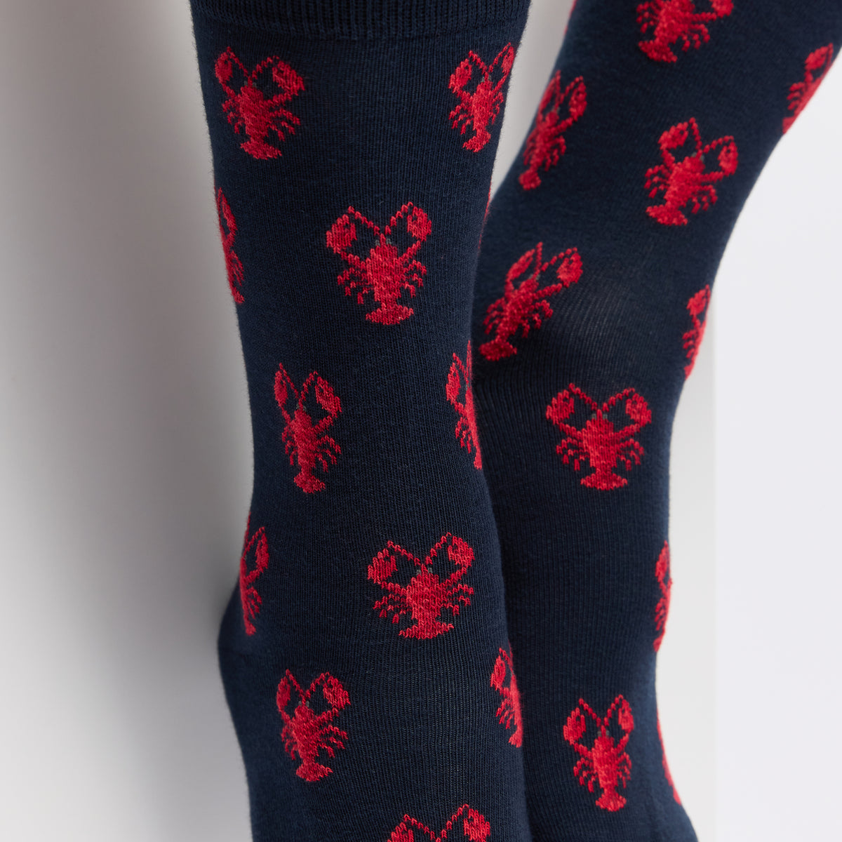 Armor-lux x Maison Broussaud lobster socks - men's socks - navy cotton