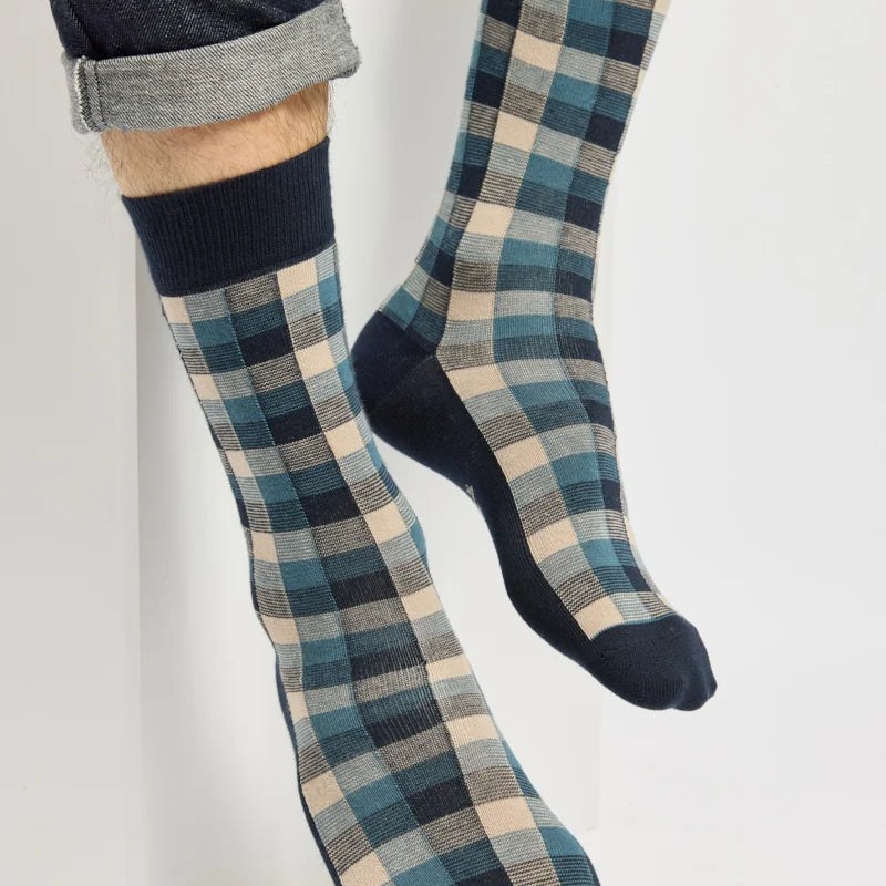 The Tartans - men's socks - navy cotton
