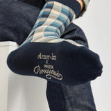 The Tartans - men's socks - navy cotton