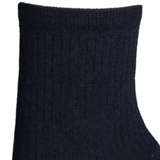 Les Côtelées Fines - chaussettes femme - coton marine