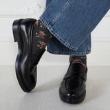 Flowers - men's socks - gray cotton