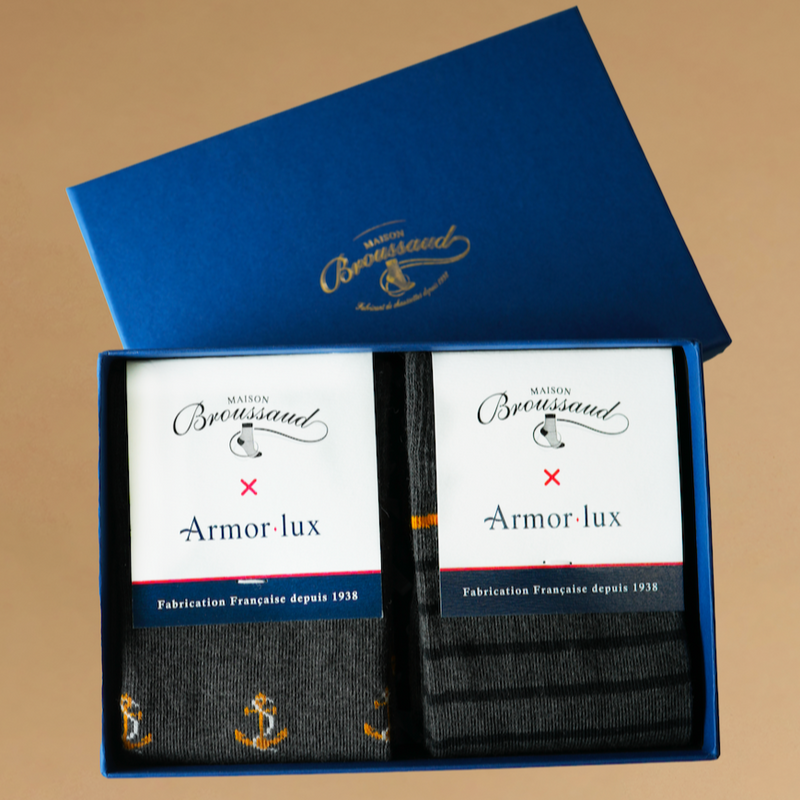 Coffret chaussettes homme anthracite Armor-Lux