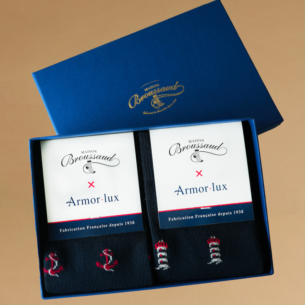 Coffret chaussettes homme marine Armor-Lux