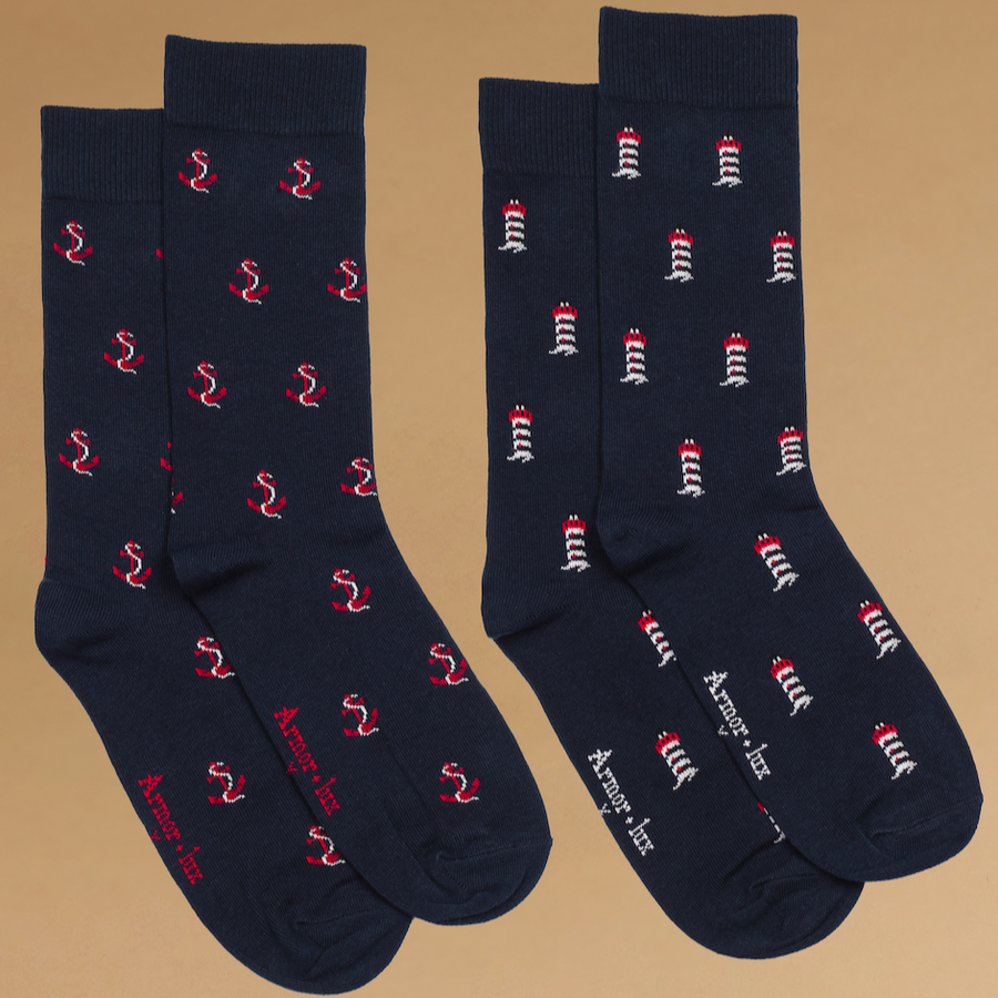 Coffret chaussettes homme marine Armor-Lux