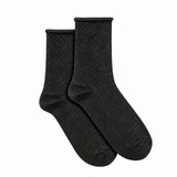 Les Roulottées - chaussettes femme - coton noir