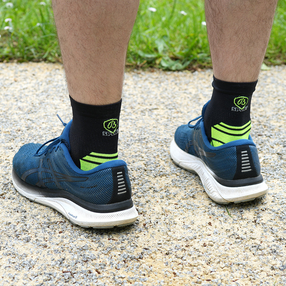 Running socks black/yellow