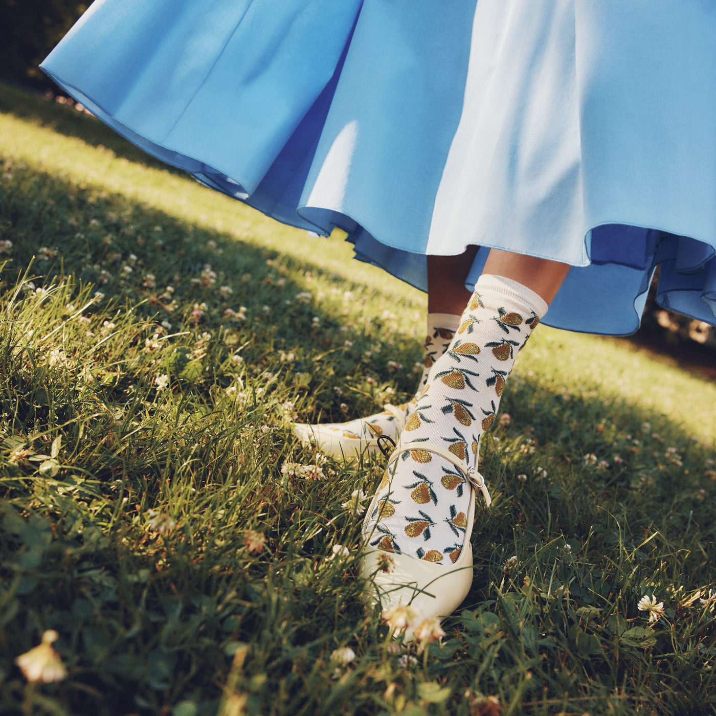 Les poires - chaussettes femme - coton écru