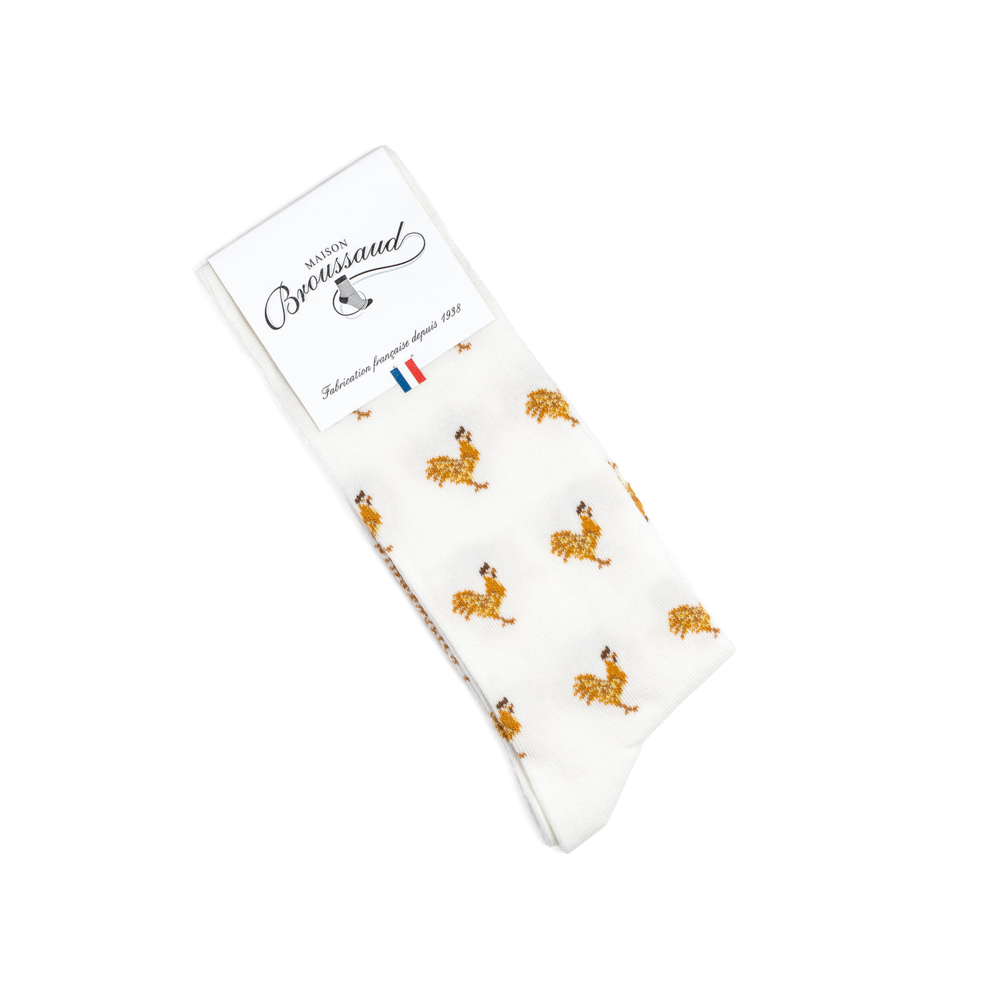 Les coqs - chaussettes homme - coton écru