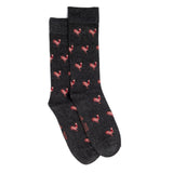 The roosters - men's socks - gray cotton