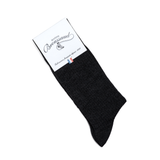 Les côtelées fines - chaussettes homme - coton anthracite