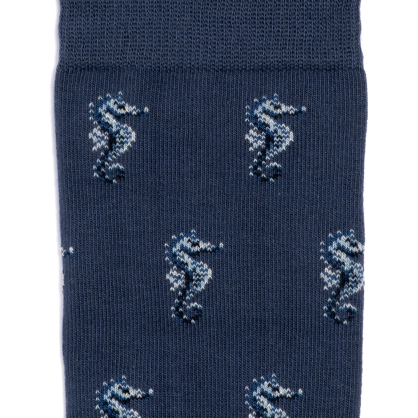 Les hippocampes - chaussettes homme - coton bleu