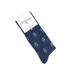 Les hippocampes - chaussettes homme - coton bleu