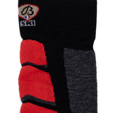 Chaussettes de ski noir-rouge