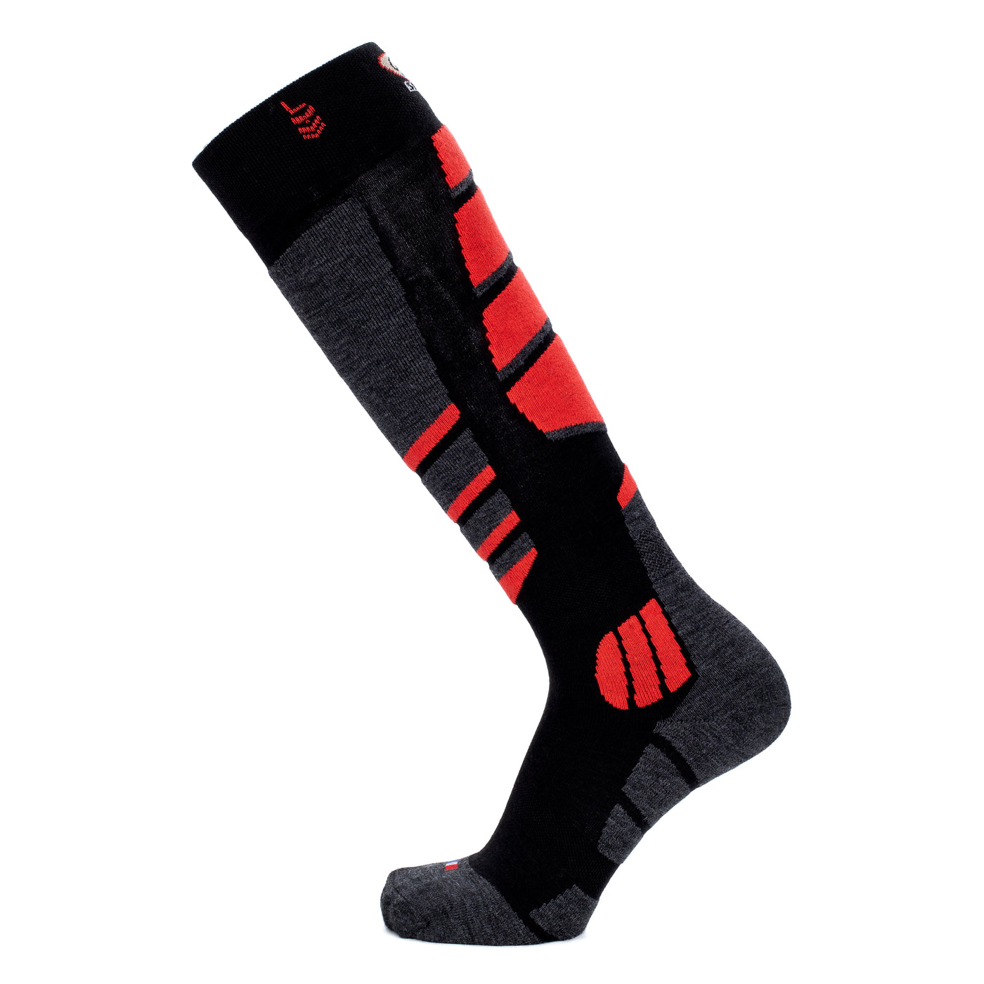 Chaussettes de ski noir-rouge