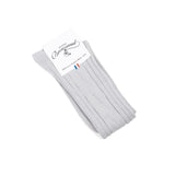 Cable-knit socks - women's socks - gray cotton