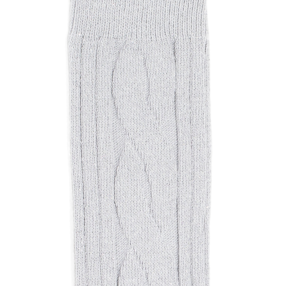 Cable-knit socks - women's socks - gray cotton
