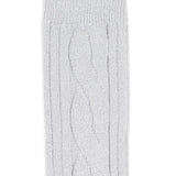 Cable-knit socks - women's socks - gray cotton