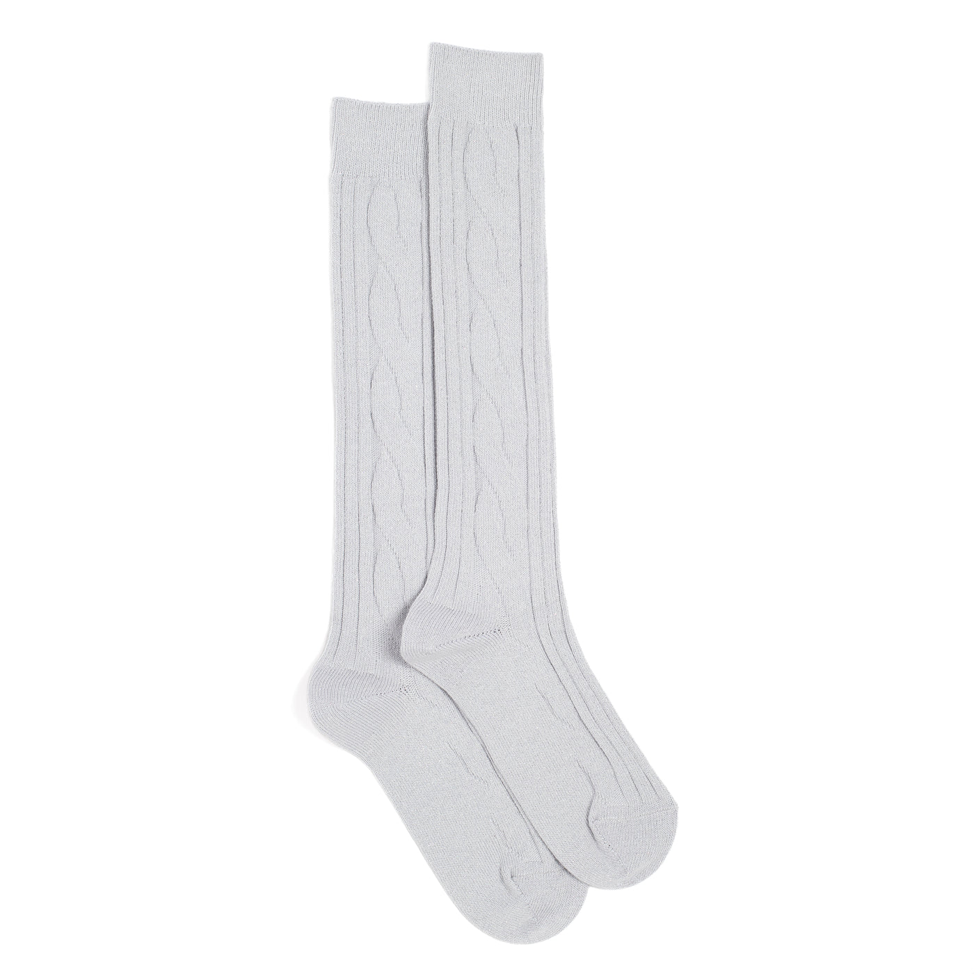 Les torsades - chaussettes femme - coton gris