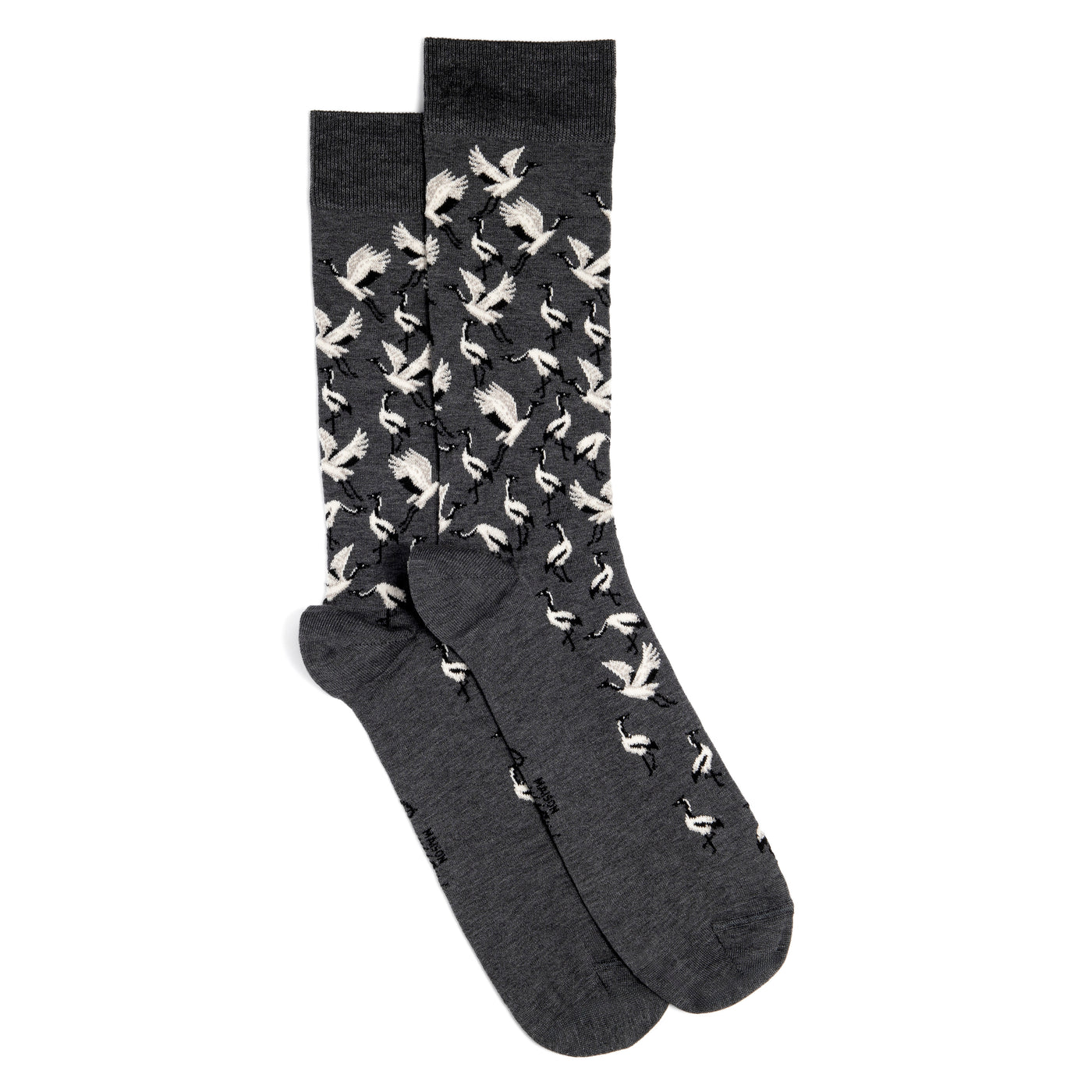 Les oies sauvages - chaussettes homme - coton gris