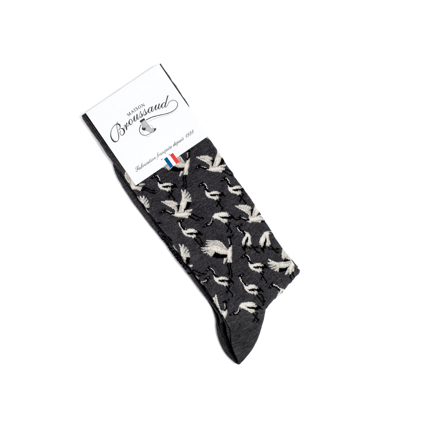 Les oies sauvages - chaussettes homme - coton gris