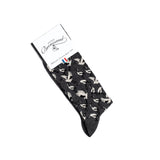 Les oies sauvages - chaussettes homme - coton gris