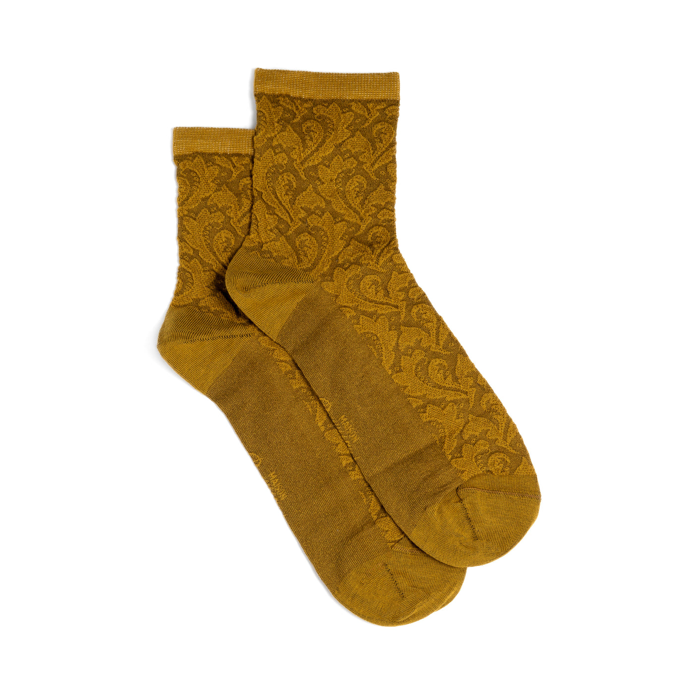 The volute - women's socks - mustard cotton