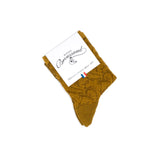 The volute - women's socks - mustard cotton