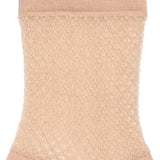 Les maille résilles - chaussettes femme - coton beige