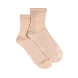 Les maille résilles - chaussettes femme - coton beige