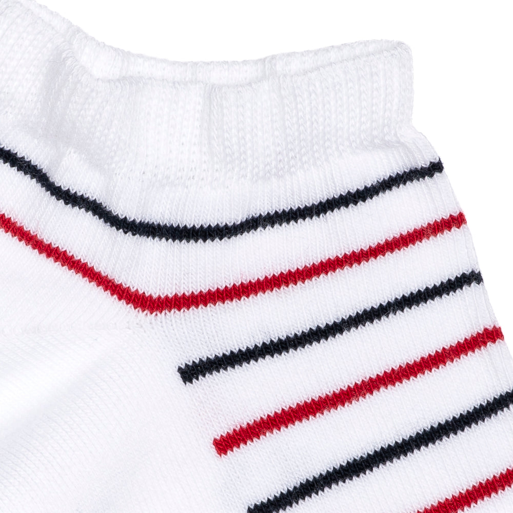 Les invisibles marinière - chaussettes homme - coton blanc