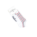 Les invisibles marinière - chaussettes homme - coton blanc