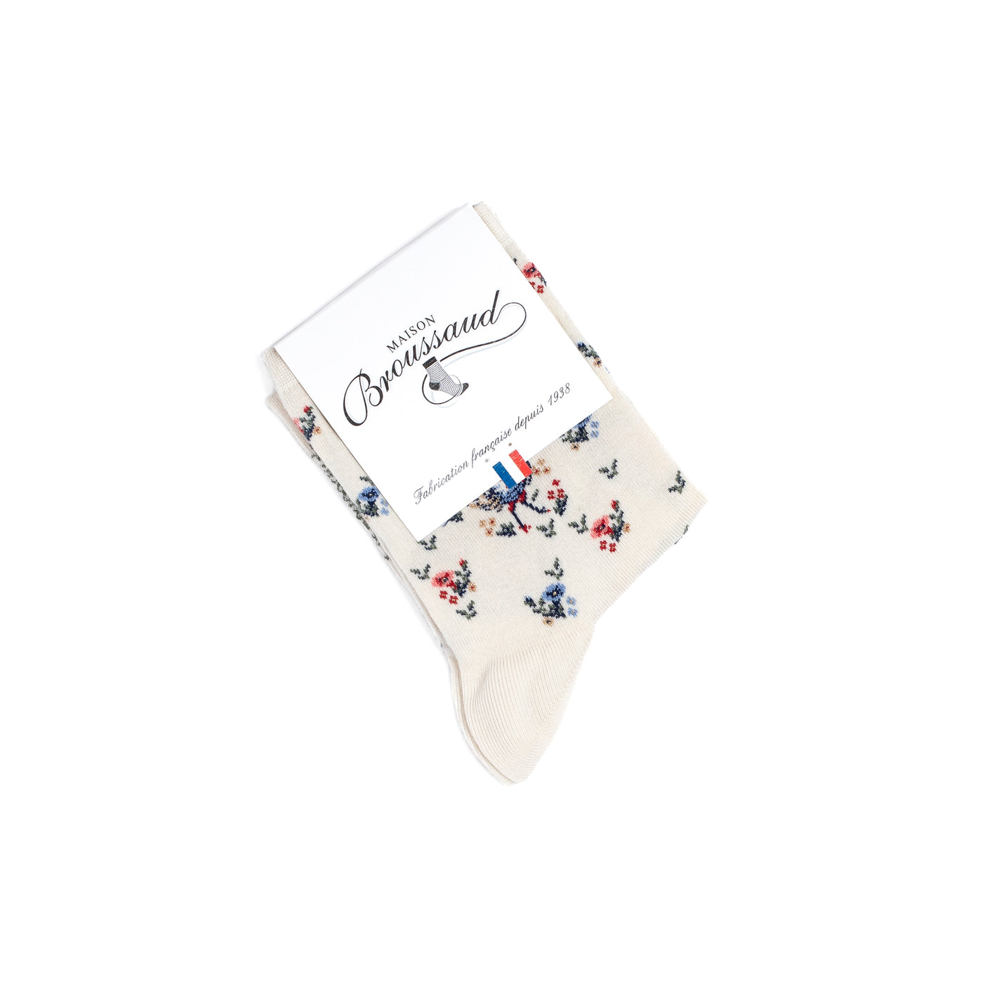 The Peacock - women's socks - ecru cotton