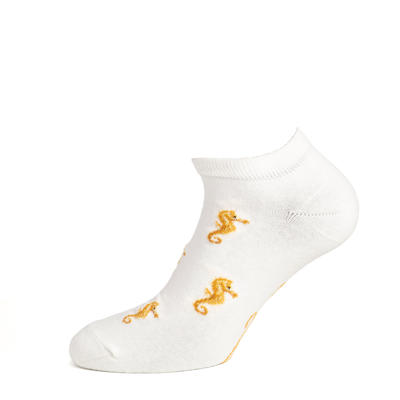 The invisible seahorses - men's socks - ecru cotton