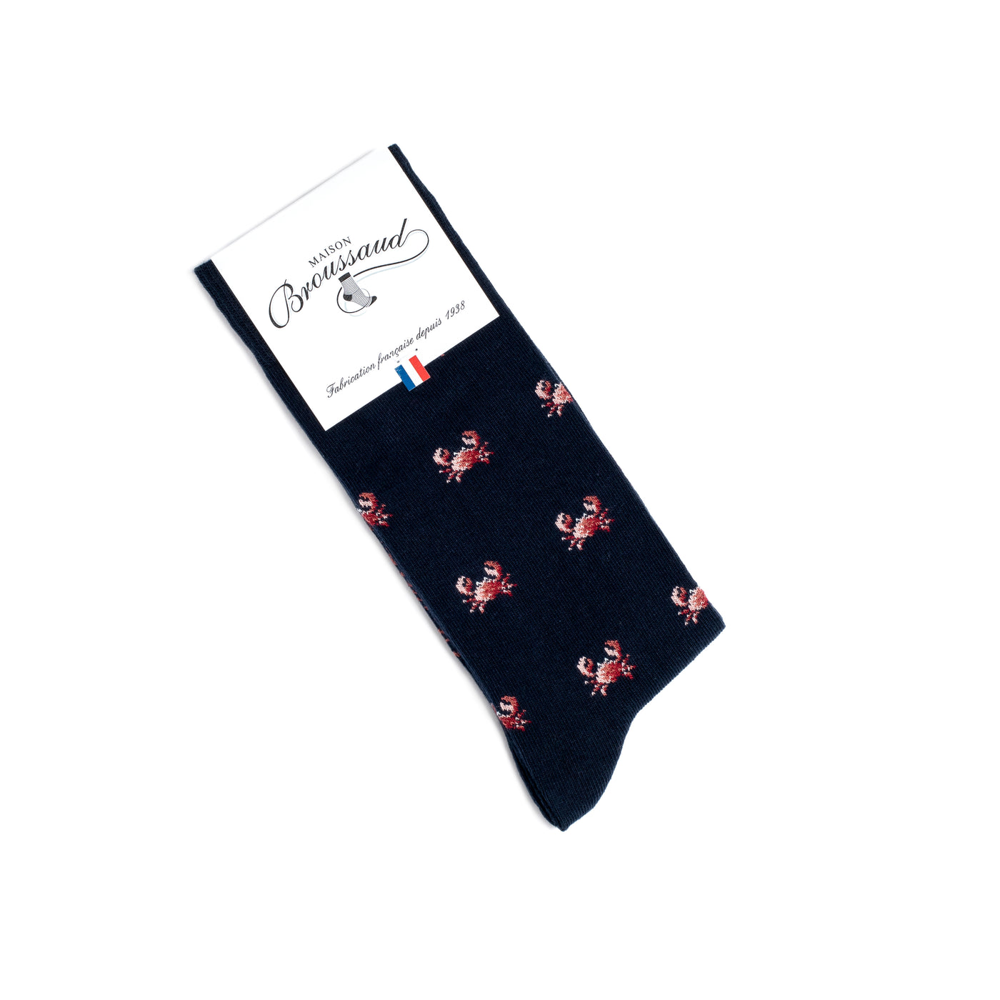 Crabs - men's socks - navy cotton